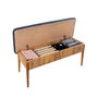 Hanah Home Vina 1048 Mesa Extensible y Sillas, Pino Atlántico y Azul Oscuro